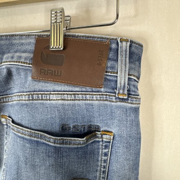 G-Star RAW 3301 Slim Jeans Men’s 32x32 Medium Wash Stretch Denim - Picture 5 of 9